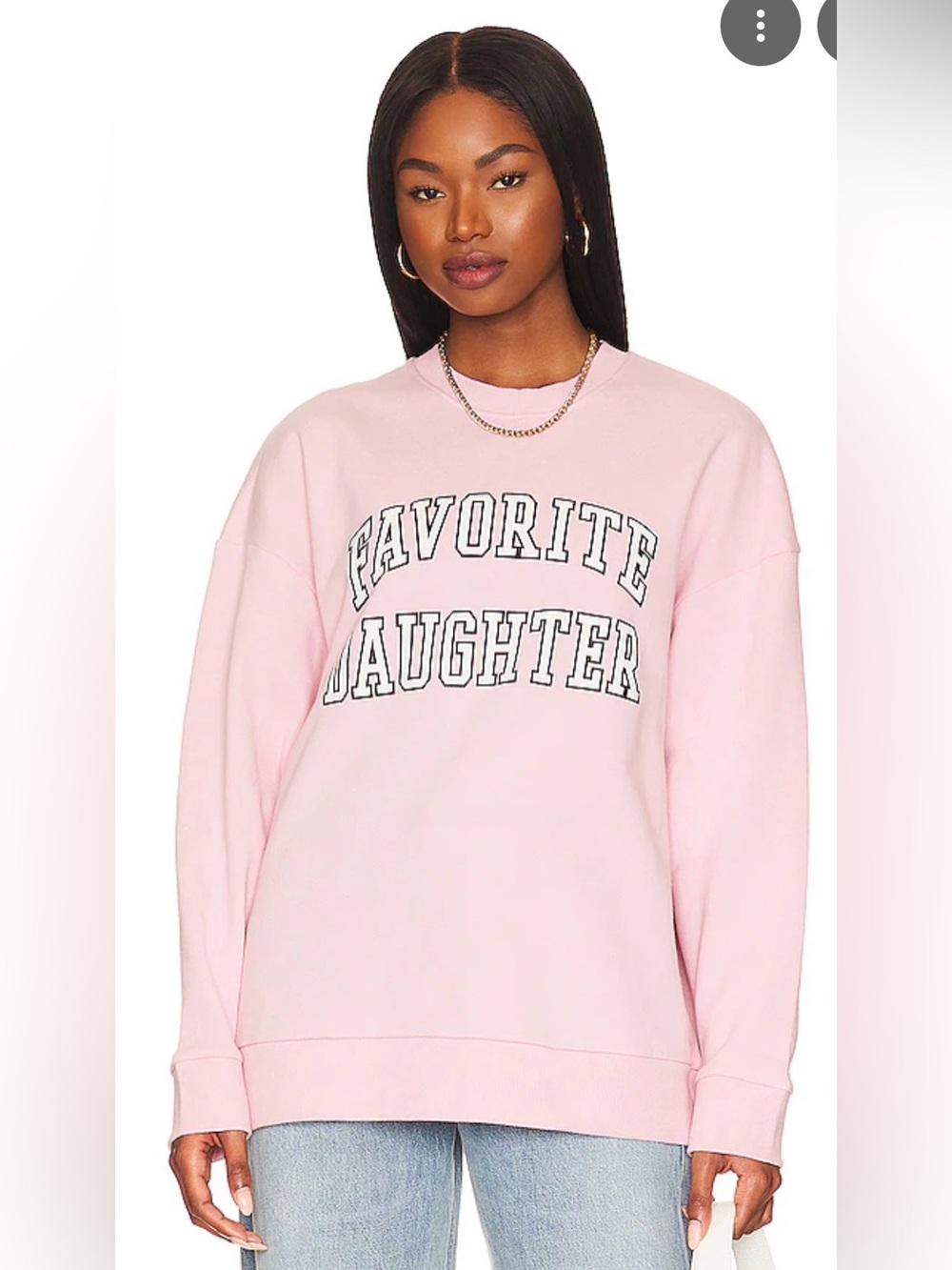 Favorite Daughter Collegiate Sweatshirt in
Light Pink Sz XL - Picture 1 of 10
